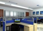 小型公司现代风格办公室格栅灯装修效果图欣赏