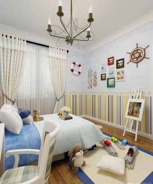 2023地中海风格儿童房8平米卧室装修设计效果图