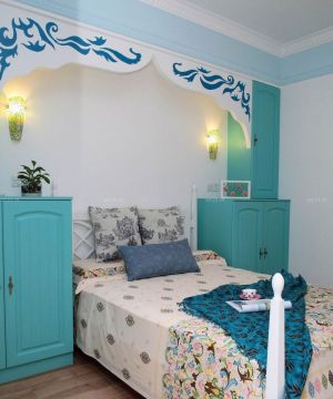 2023地中海风格儿童房床头背景墙装修设计图