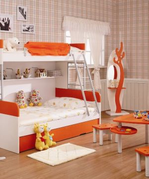 2023最新地中海风格儿童房双层儿童床装修设计图