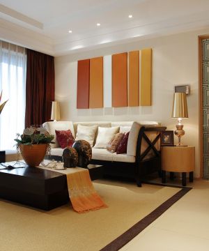东南亚客厅家具布置设计图 