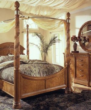古典风格家装美式乡村床装修实景图欣赏