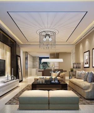 2023最新现代家装客厅简约电视柜设计样板