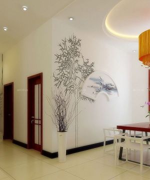 70平米两室餐厅壁画背景墙装修效果图欣赏