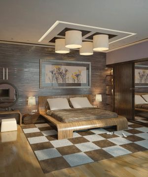中式风格130平米室内实木家具装修效果图大全2023