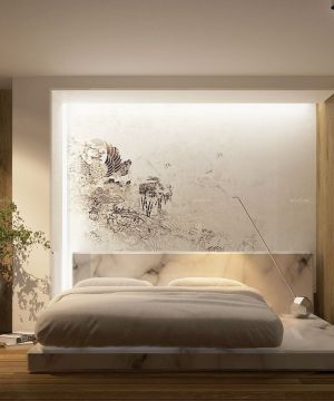 日式家装110平米房子卧室榻榻米床装潢图片