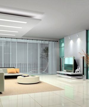 2023现代简约风格130平米客厅简单装修设计图