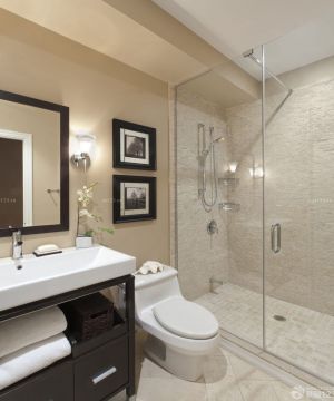 90平方米的房子卫生间淋浴隔断装修图片欣赏