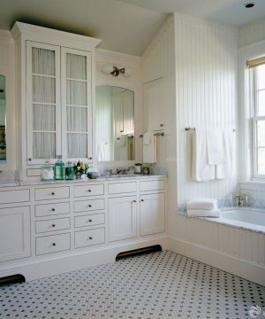 80平米三室一厅小户型美式浴室柜装修效果图