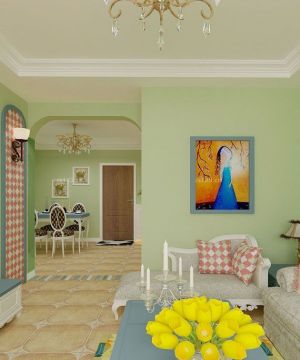 地中海风格90平方两室两厅室内装修图片