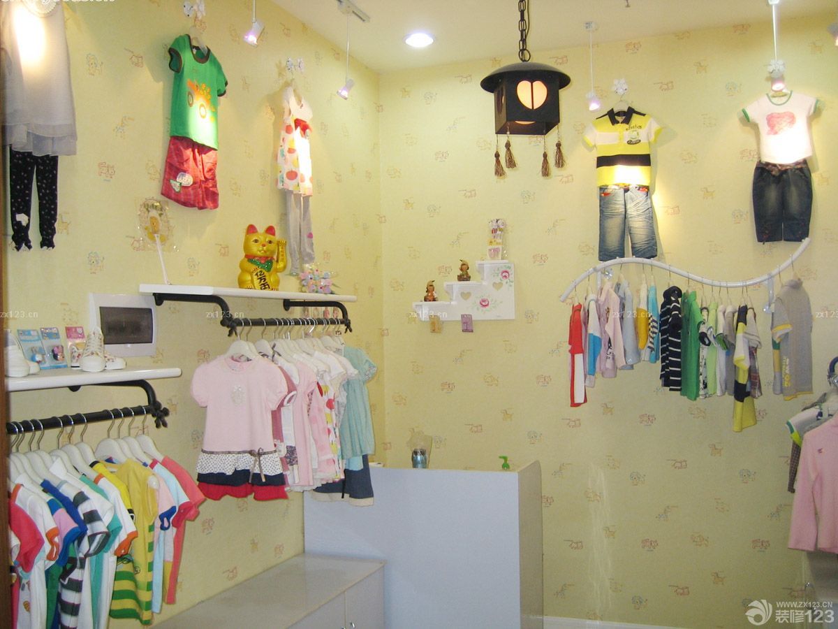 杭州200平米童装店室内展架装修设计效果图_装信通网效果图