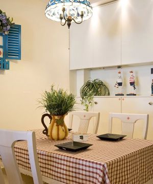 最新地中海80平米两居小户型家装餐厅效果图大全