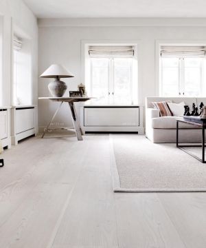 现代北欧风格白色木地板装修图片