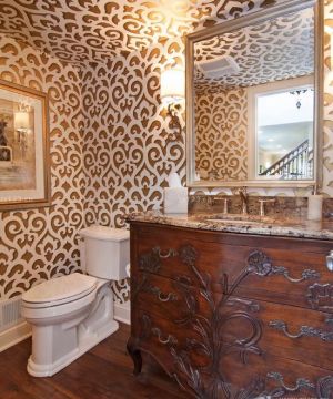 3万元橡木浴室柜80平米两房装修效果图片