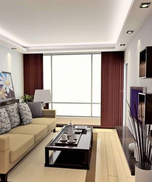 现代家装90平新房客厅装修效果图片