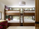 简约风格150平米卧室实木高低床装修效果图片欣赏