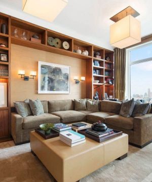 最新90平米日式客厅沙发背景墙装修效果图欣赏