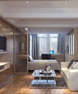 最新70平米小户型客厅卧室隔断装修效果图大全
