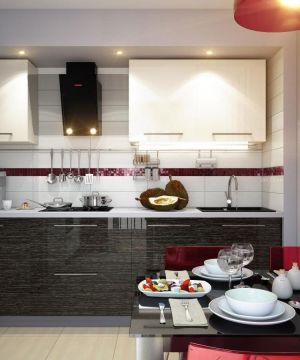 最新60平米一室一厅现代厨房设计装修效果图样板