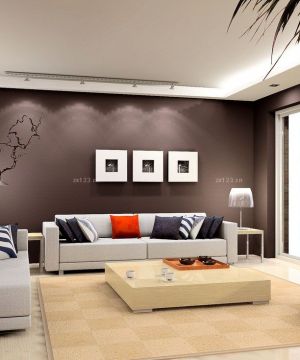 家装90平米小户型现代沙发背景墙装修图片欣赏