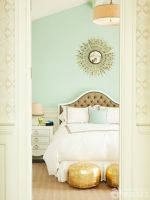 现代简约欧式风格卧室床头背景墙装修效果图欣赏