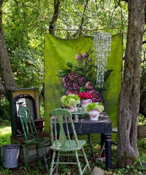 美式花园挂毯装修效果图片欣赏