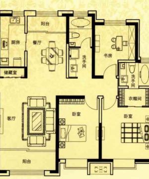 2023最新130平米两室两厅两卫别墅户型图片