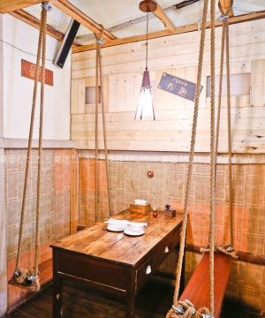 中式古典风格80后主题餐厅实木家具装修效果图欣赏