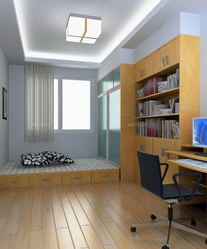现代日式房间小书房装修效果图片大全