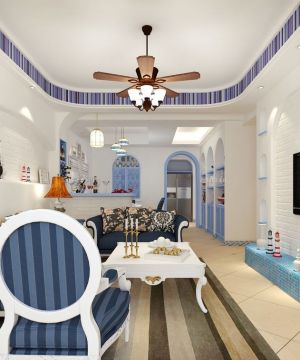 最新90平地中海风格简单室内装修图片