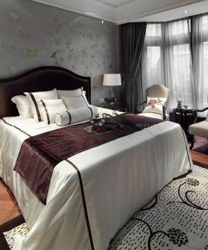 最新家装主卧室欧式床装修效果图片