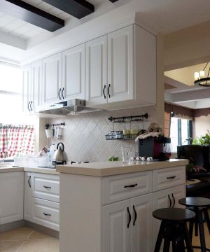 70平米小户型开放式厨房吧台装修设计效果图片大全