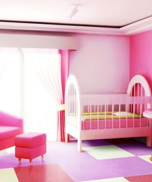 70平米小户型装修样板间粉色儿童房间效果图大全