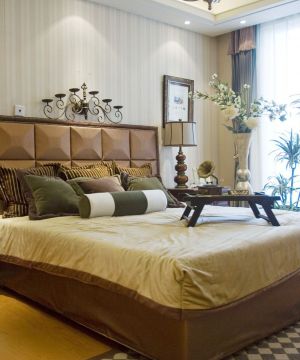 最新80平美式沙发床卧室两室一厅装修图片