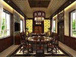 中式餐厅吊顶造型装修效果图片欣赏