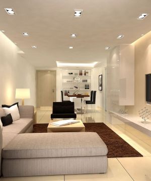 最新简单房子欧式风格米白色瓷砖装修效果图片