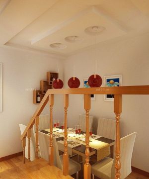 小复式房子楼梯间餐厅设计装修效果图片大全