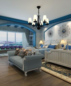 2023地中海风格豪华别墅卧室装修设计效果图片