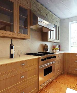 2023整体厨房实木橱柜装修效果图