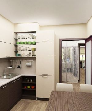 3d室内精致小厨房设计装修效果图大全