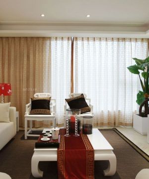 四房两厅家装客厅窗帘装修设计效果图欣赏