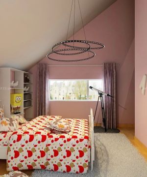 80平米带阁楼创意儿童房间装修效果图