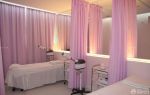 80平方的美容院粉色窗帘隔断装修效果图欣赏