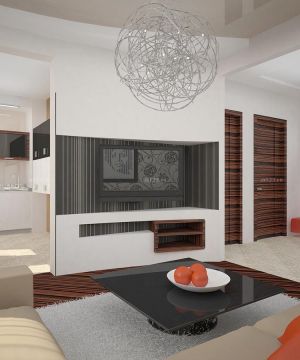 时尚现代风格家装两室一厅客厅装修效果图大全2023图片欣赏