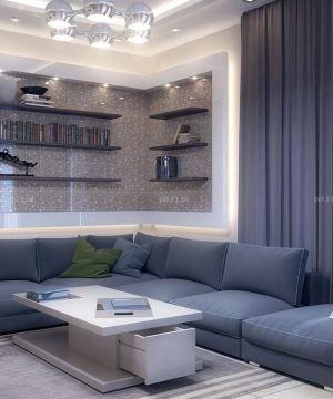 现代风格两室一厅客厅装修效果图大全2023图片