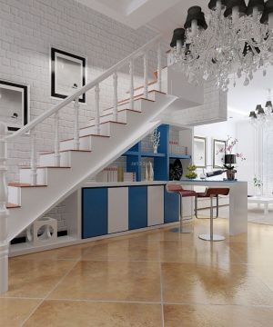 精美简欧式风格复式房楼梯设计效果图