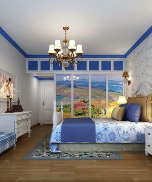 2023最新简约地中海风格两房一厅卧室装修图片