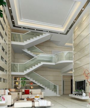 现代风格小复式室内楼梯设计装修效果图