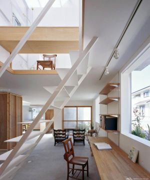 家装现代风格简约复式楼梯设计图片