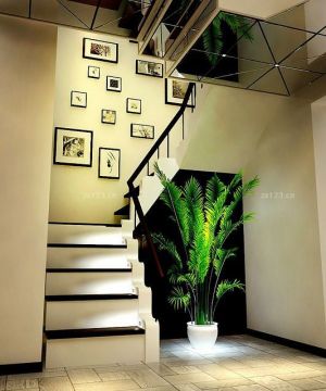 复式楼房子室内楼梯设计图片效果图欣赏